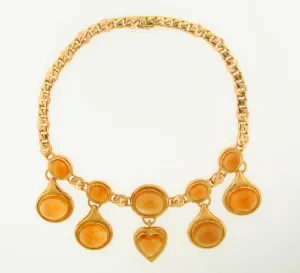 18K YELLOW GOLD CITRINE NECKLACE