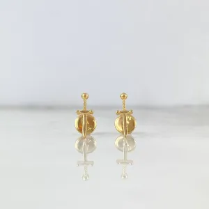 18K Yellow Gold Dagger Stud Earrings 0.75gr /  ©