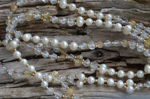 6mm Citrine, Quartz & Pearl with Gold-Fill