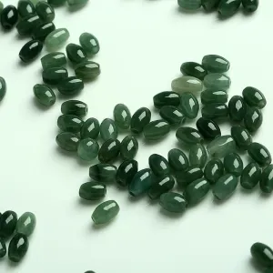 7mmX6mmX6mm Natural Jade Beads Jadeite Grey Green Bead WBD25