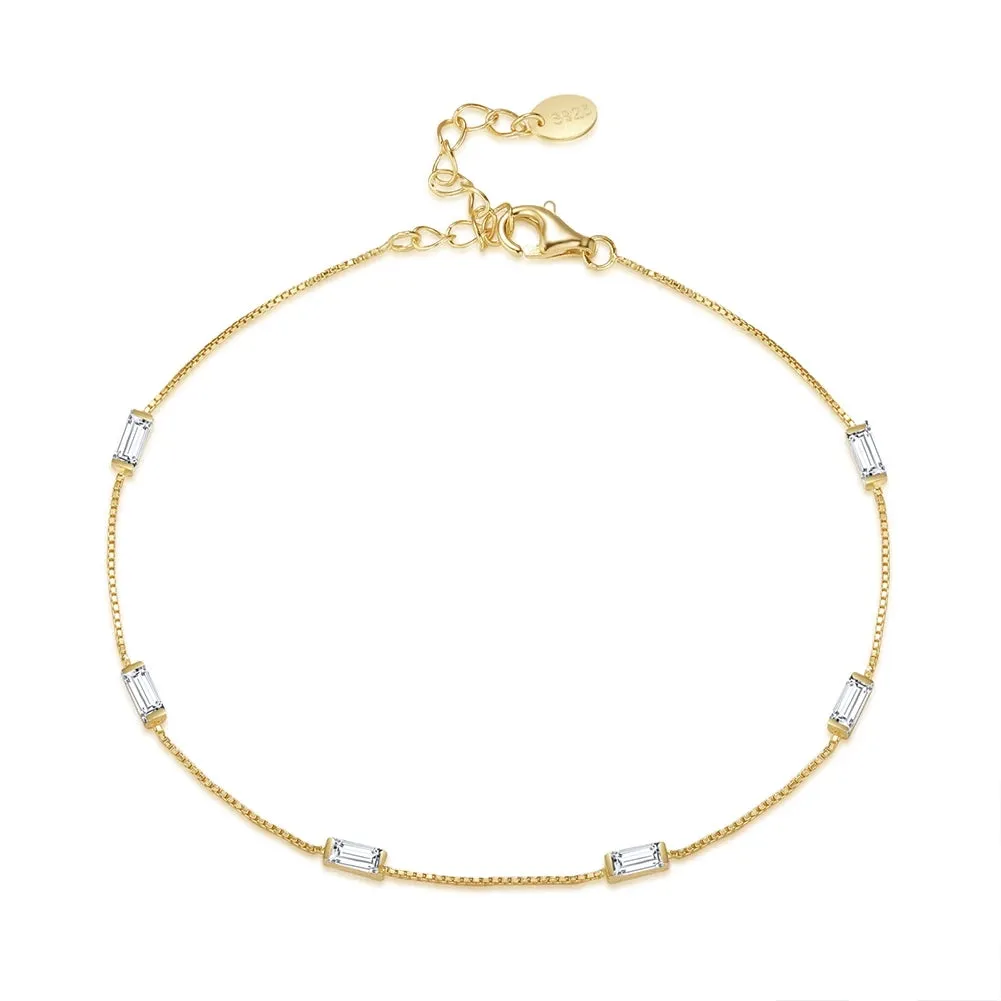 925 Sterling Silver Zircon Bracelet For Women