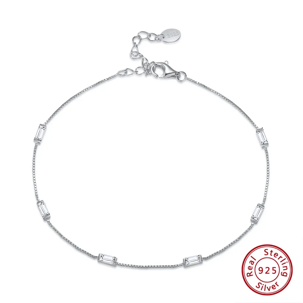 925 Sterling Silver Zircon Bracelet For Women