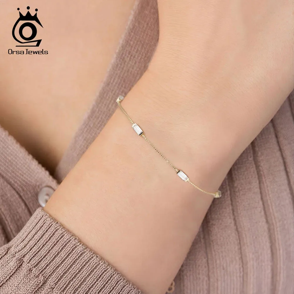925 Sterling Silver Zircon Bracelet For Women