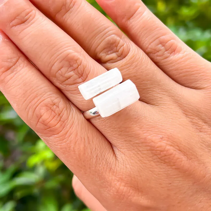 Adjustable Dual Crystal Ring