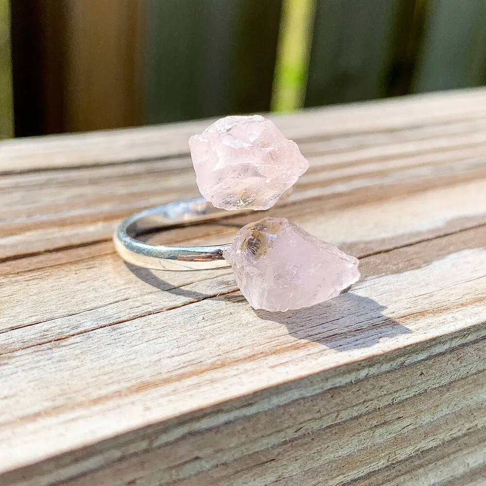 Adjustable Dual Crystal Ring