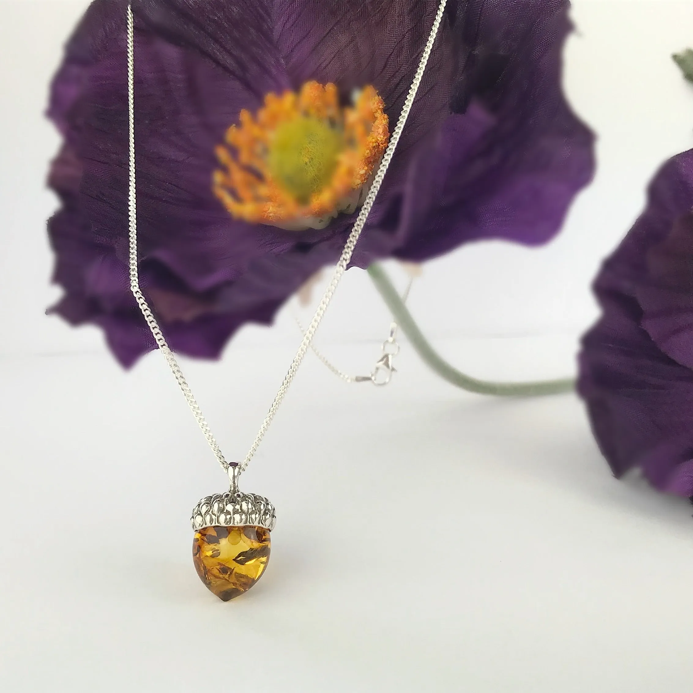 Amber Acorn Pendant - VP2764