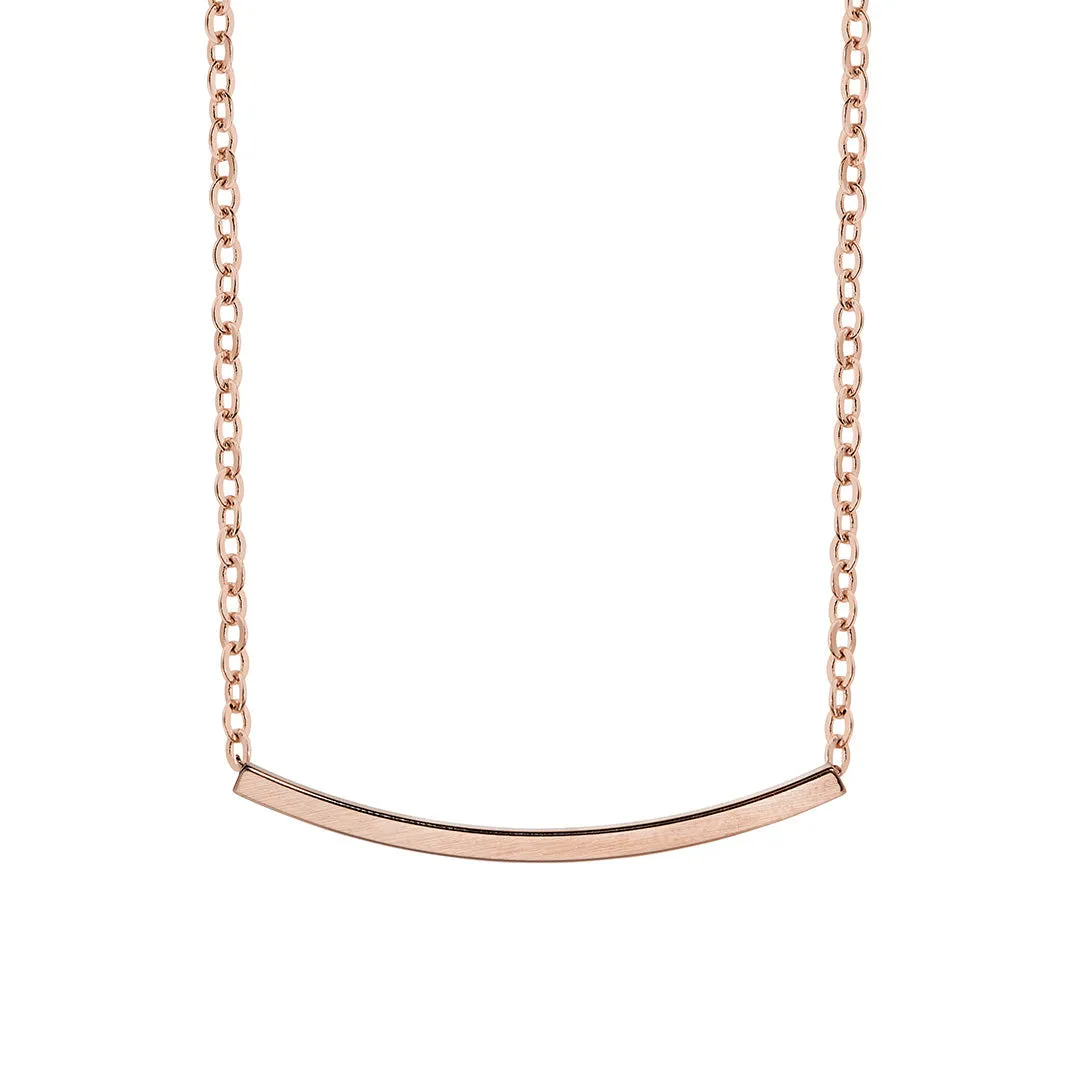 Amber Necklace Rose Gold Plated