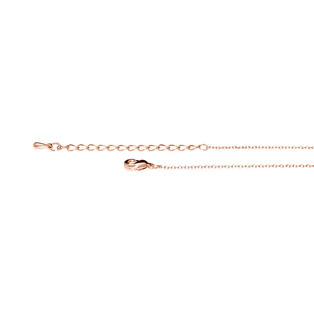 Amber Necklace Rose Gold Plated