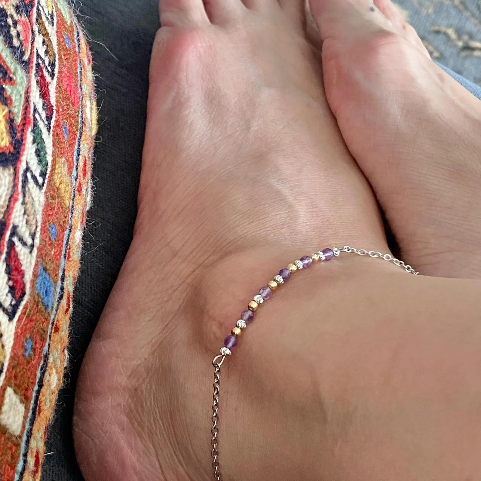 Amethyst Anklet
