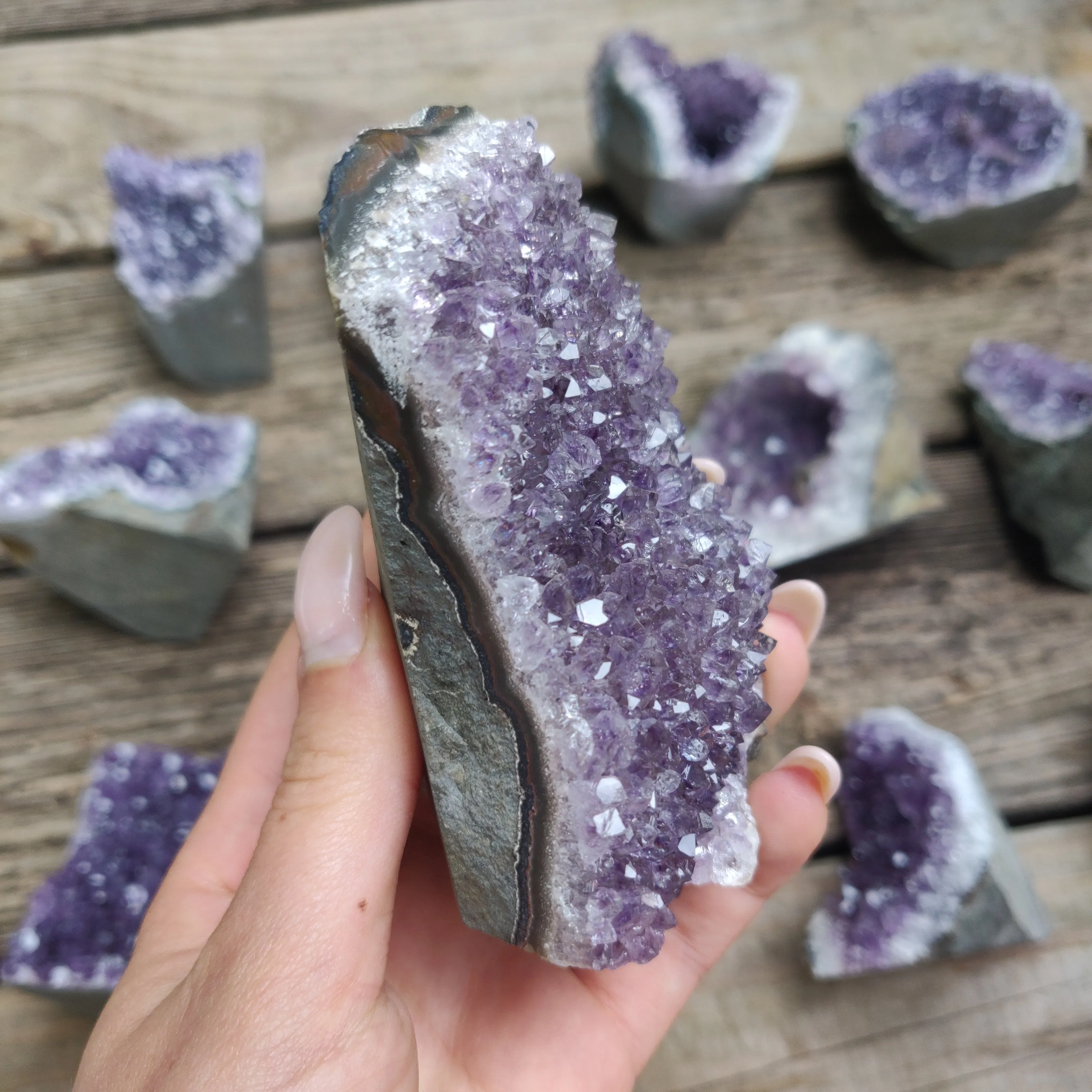 Amethyst Geode Free Form, Cut Base (#22)