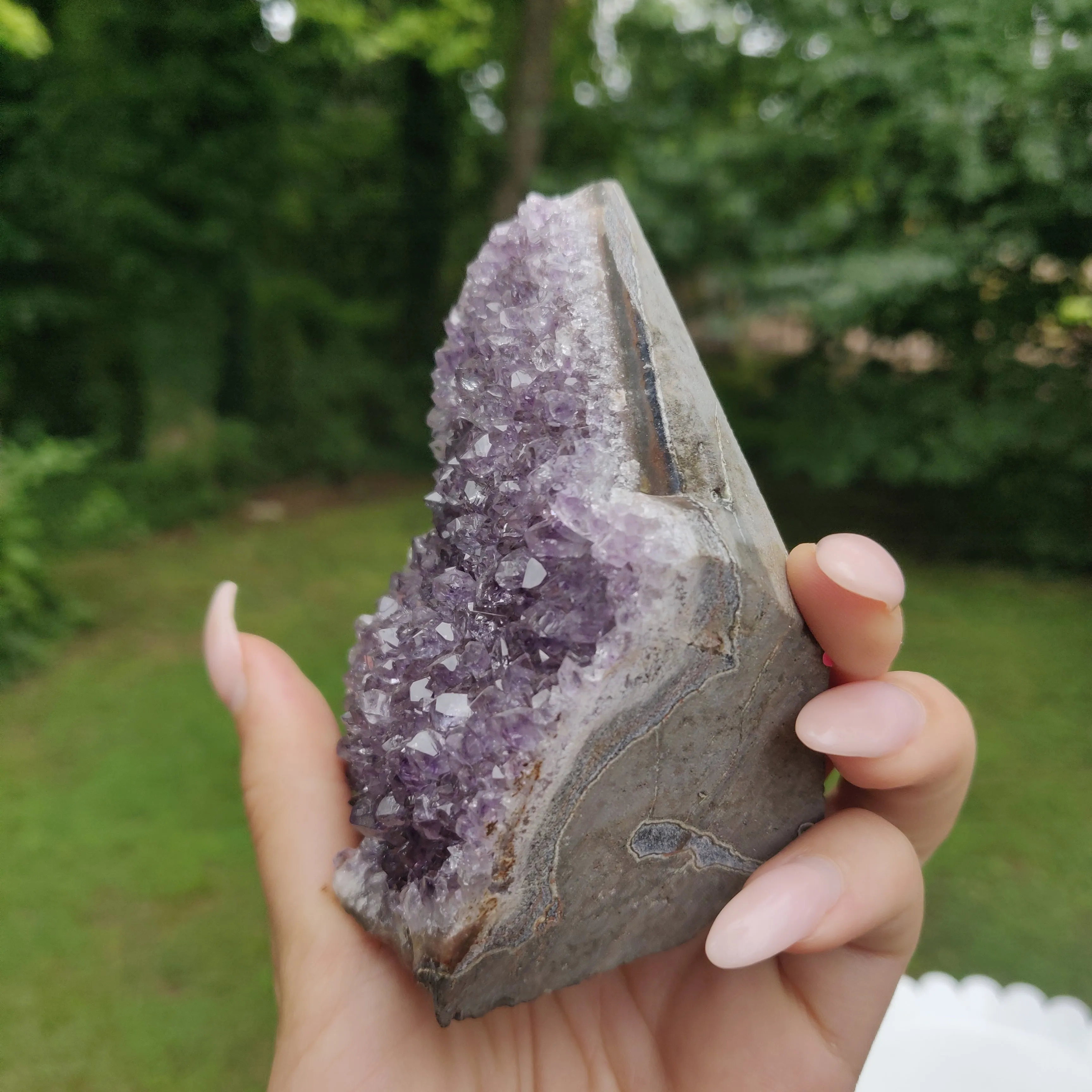 Amethyst Geode Free Form, Cut Base (#22)