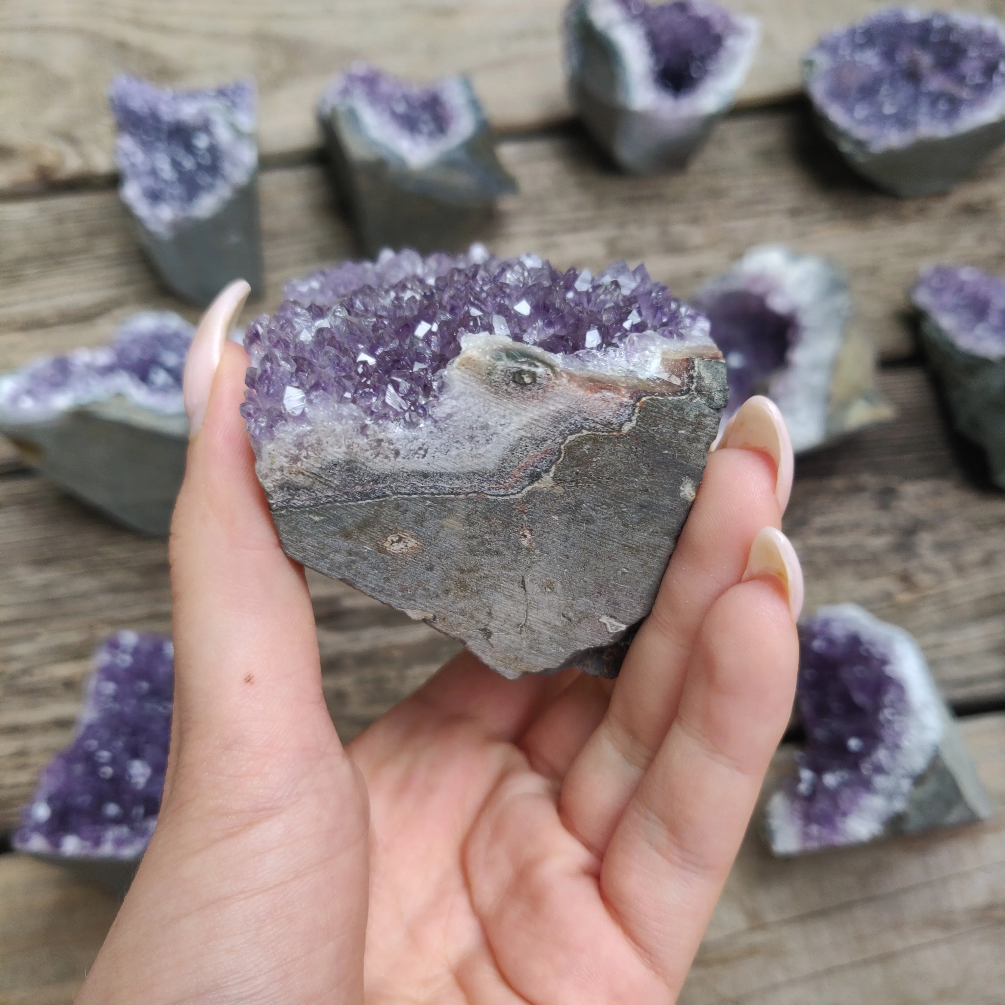 Amethyst Geode Free Form, Cut Base (#22)