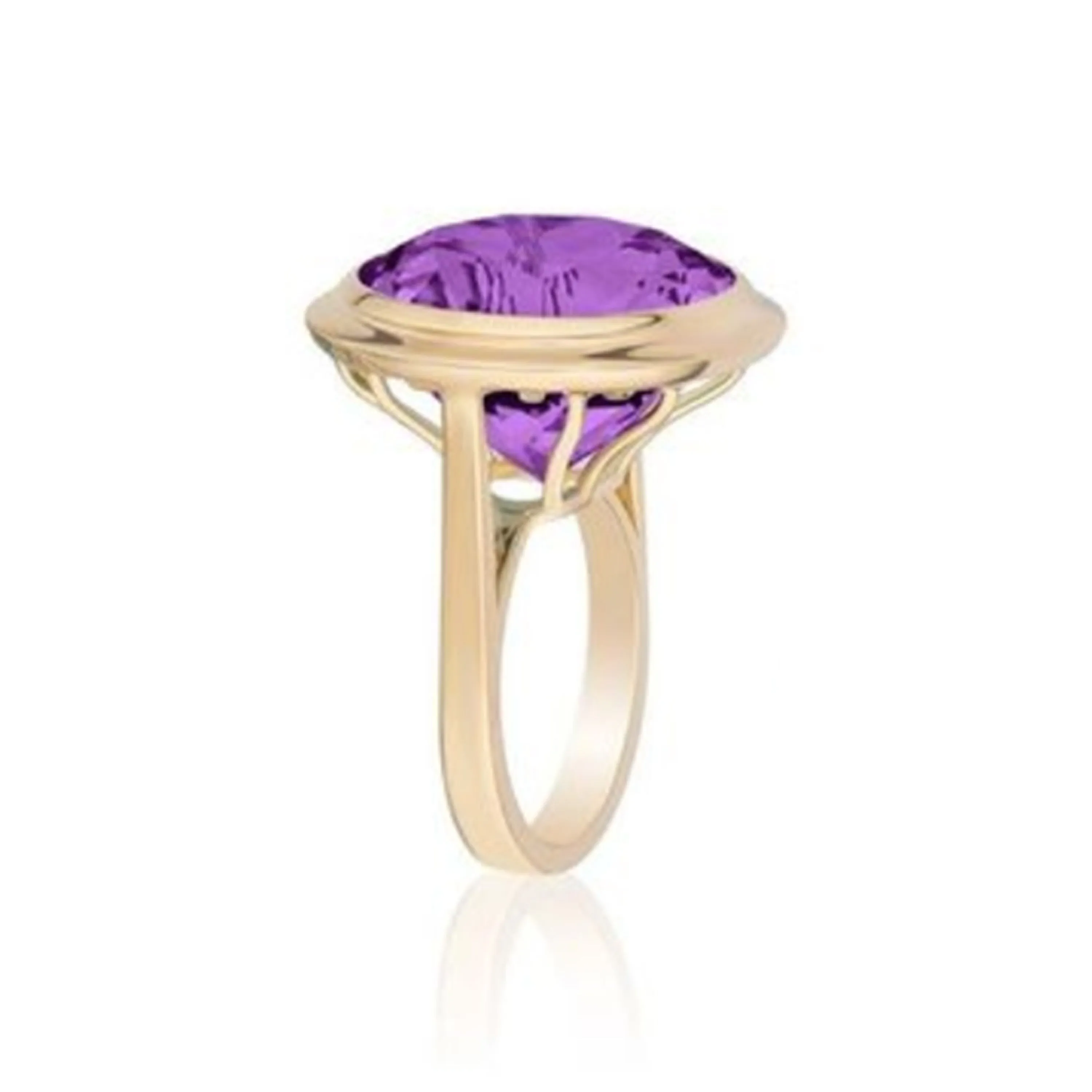 Amethyst Manhattan Faceted Ring