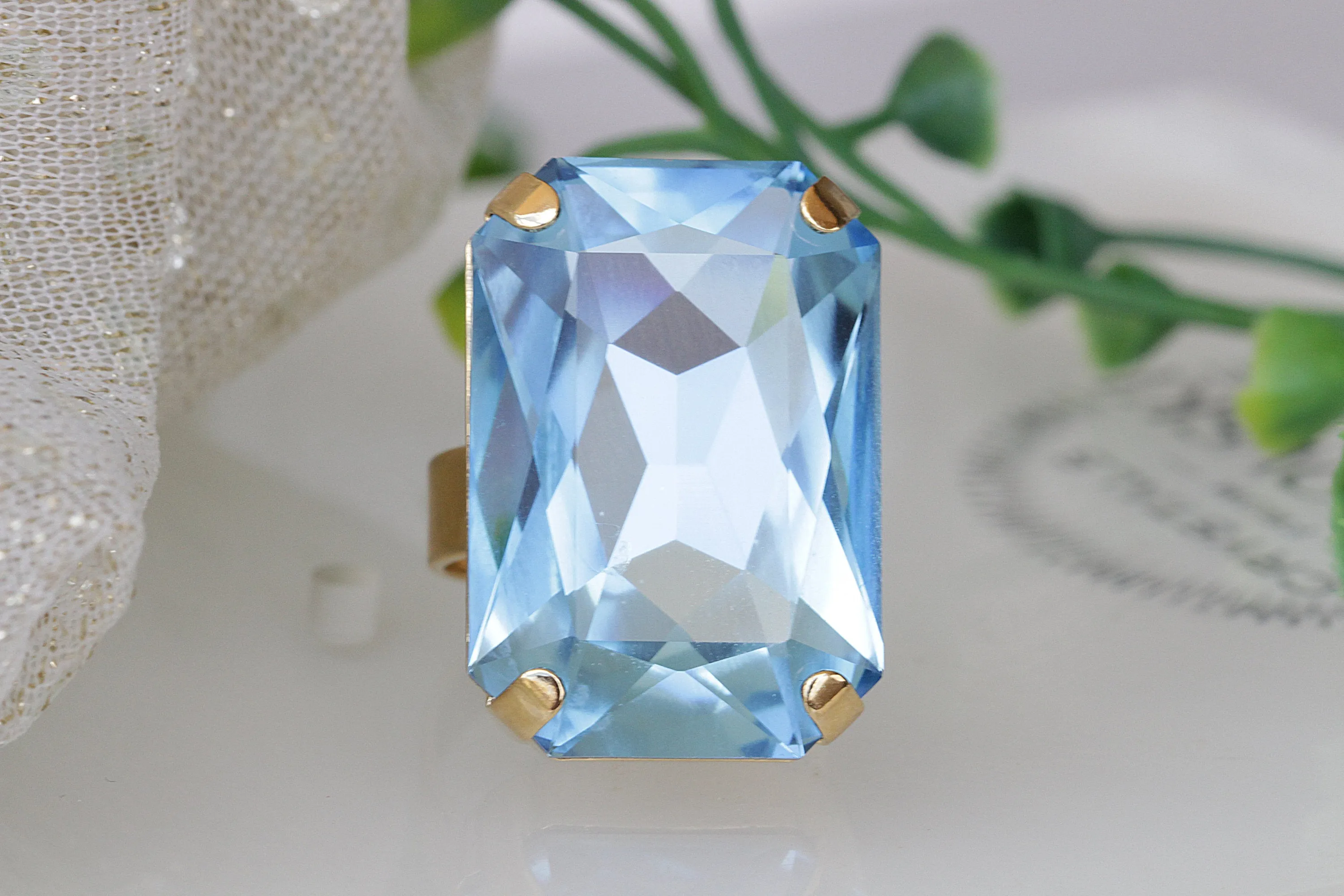 AQUAMARINE BIG EARRINGS