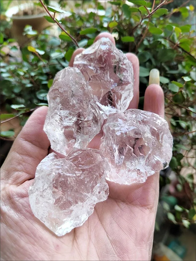 Aura Natural Raw Clear Quartz Crystal Point