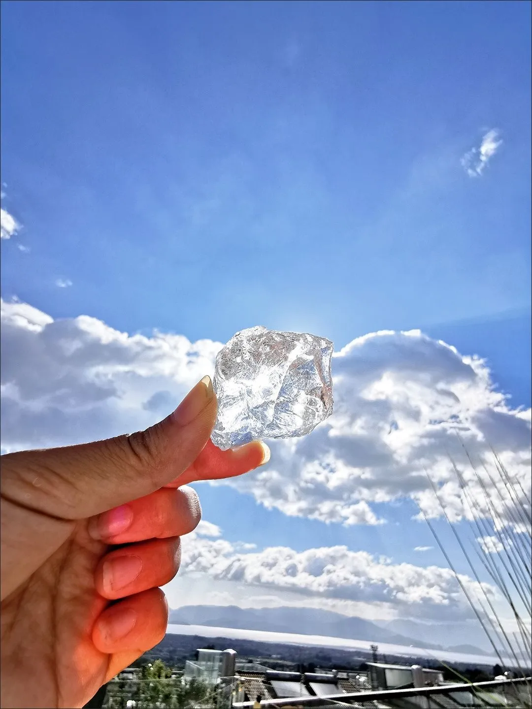 Aura Natural Raw Clear Quartz Crystal Point