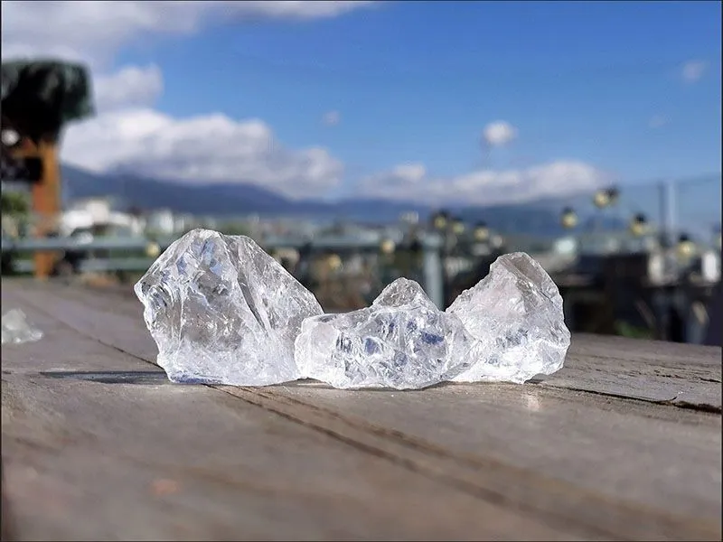 Aura Natural Raw Clear Quartz Crystal Point