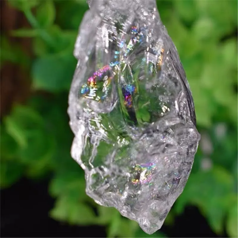 Aura Natural Raw Clear Quartz Crystal Point