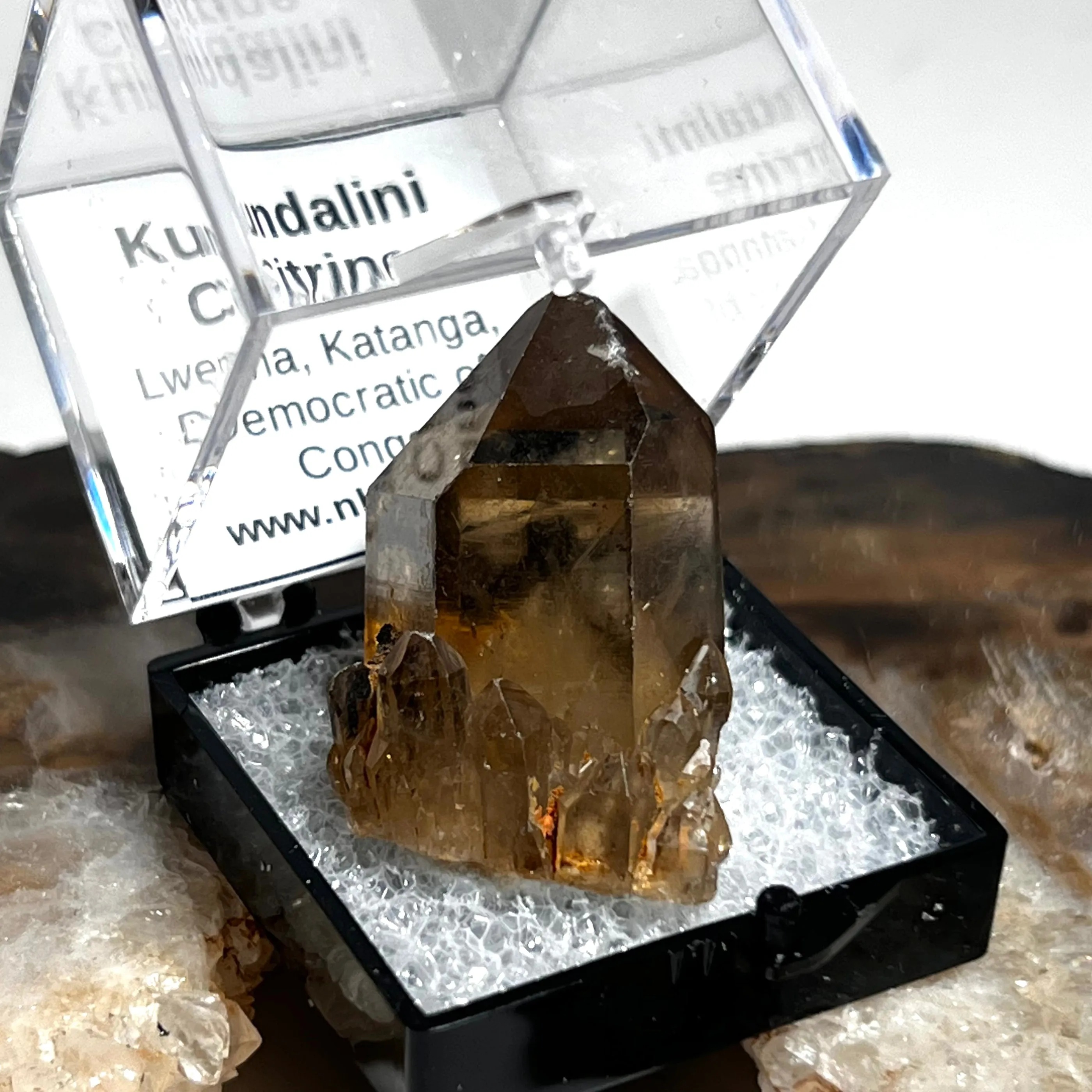Baby Kundalini Quartz Citrine, Democratic Republic of Congo, Lwena, Congo Citrine