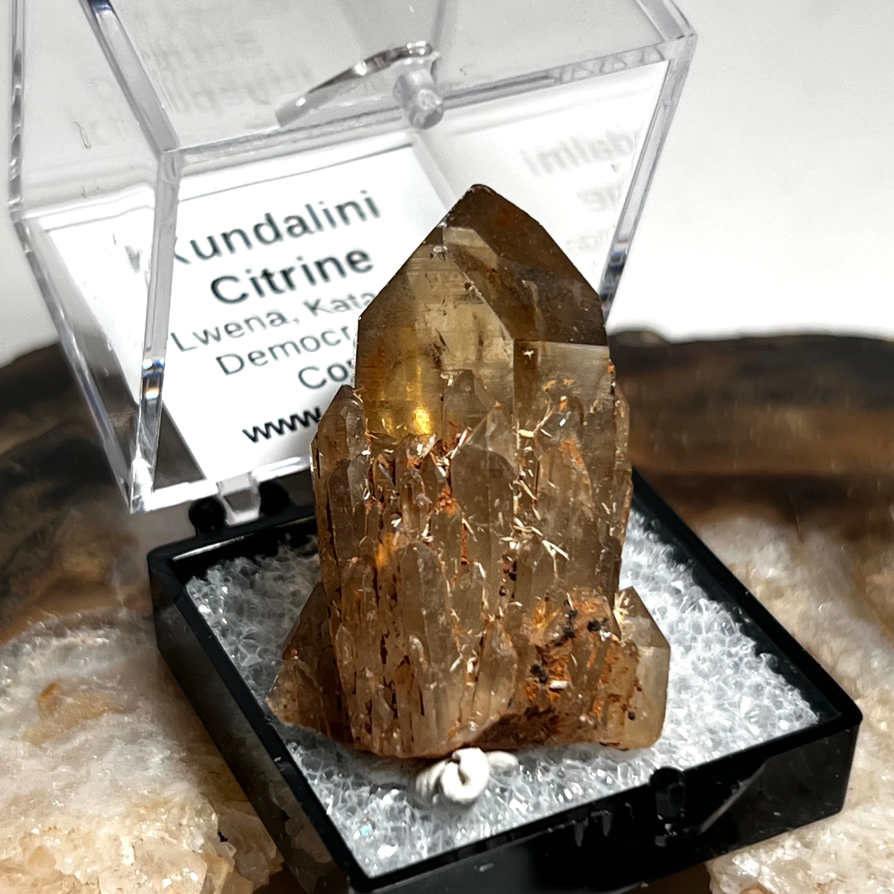 Baby Kundalini Quartz Citrine, Democratic Republic of Congo, Lwena, Congo Citrine