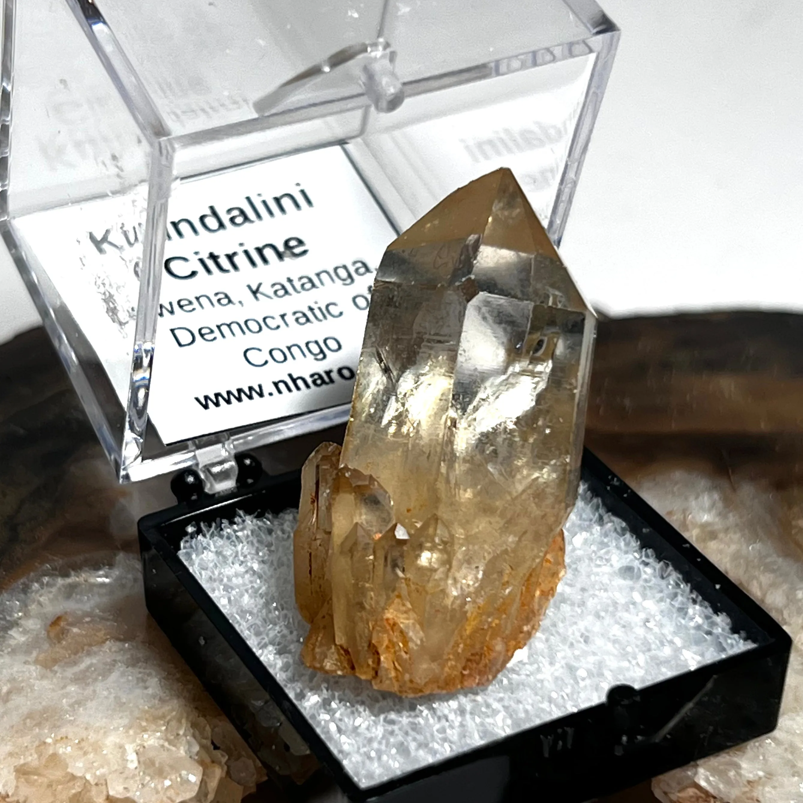 Baby Kundalini Quartz Citrine, Democratic Republic of Congo, Lwena, Congo Citrine