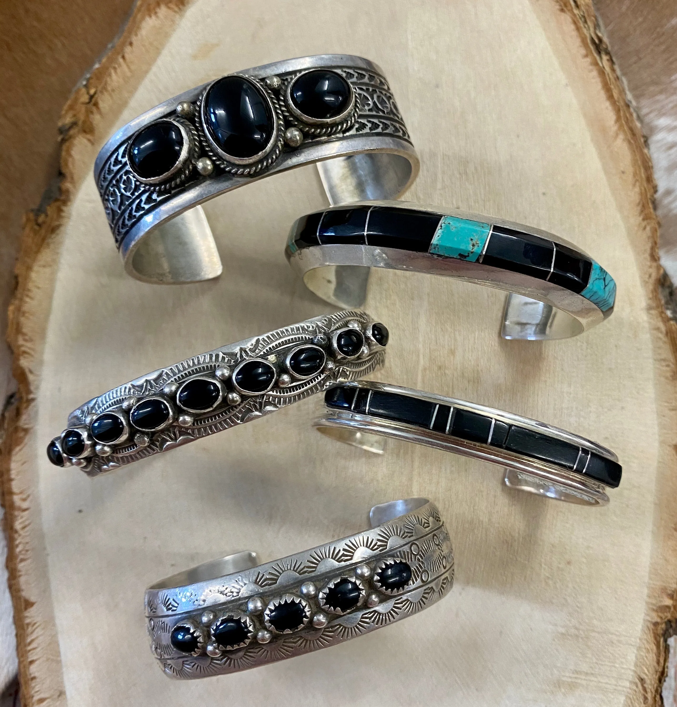 Black Onyx Cuff Bracelet