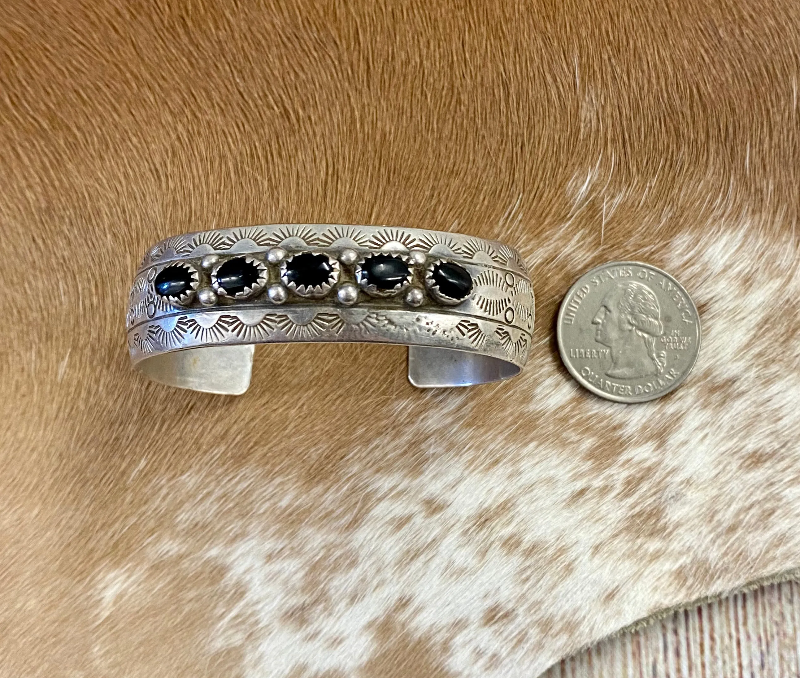 Black Onyx Cuff Bracelet