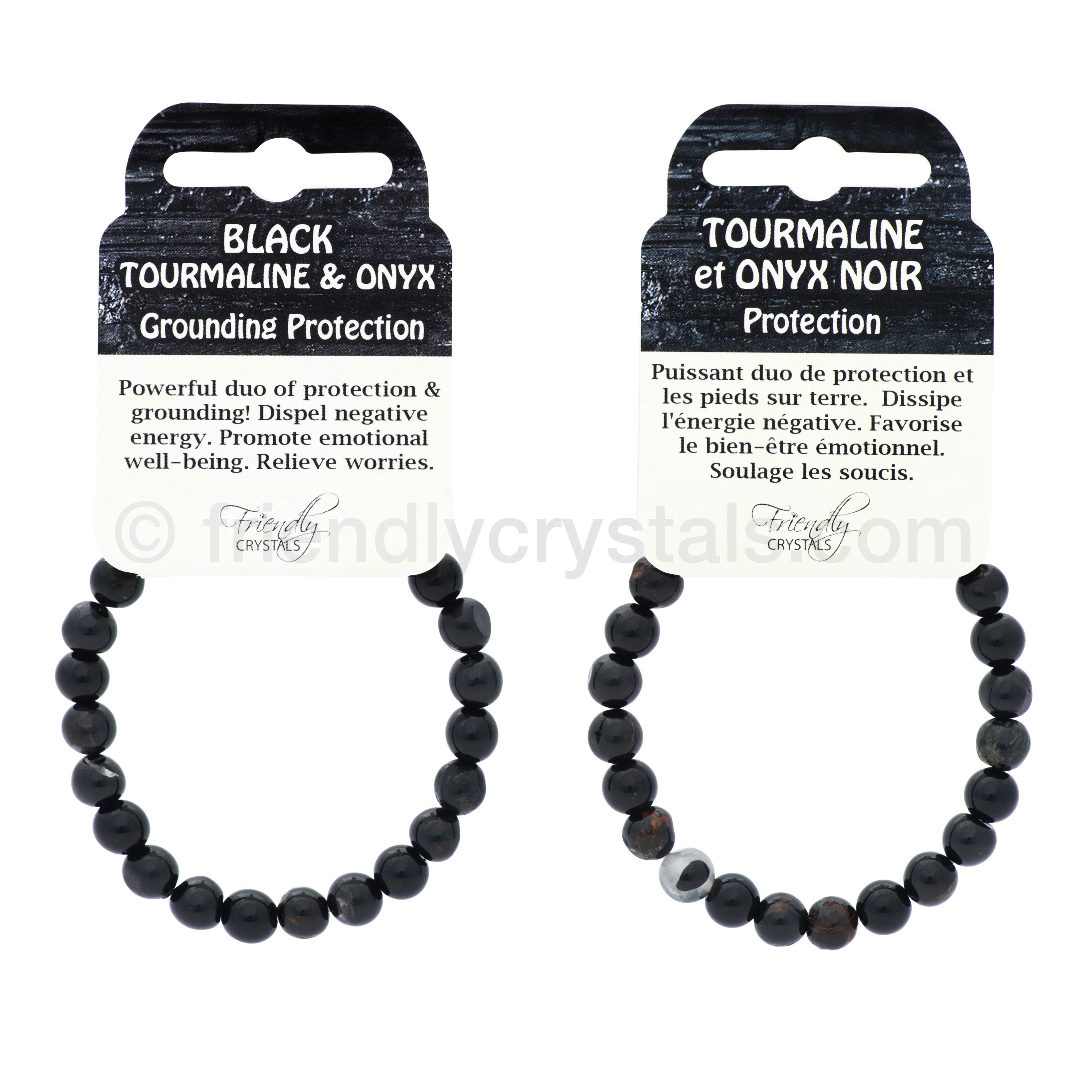 Black Tourmaline & Onyx Power Bracelet (12 mm)