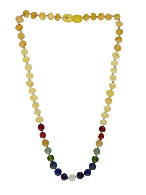 Boost Immune System with Rainbow Amber Necklace for Kids