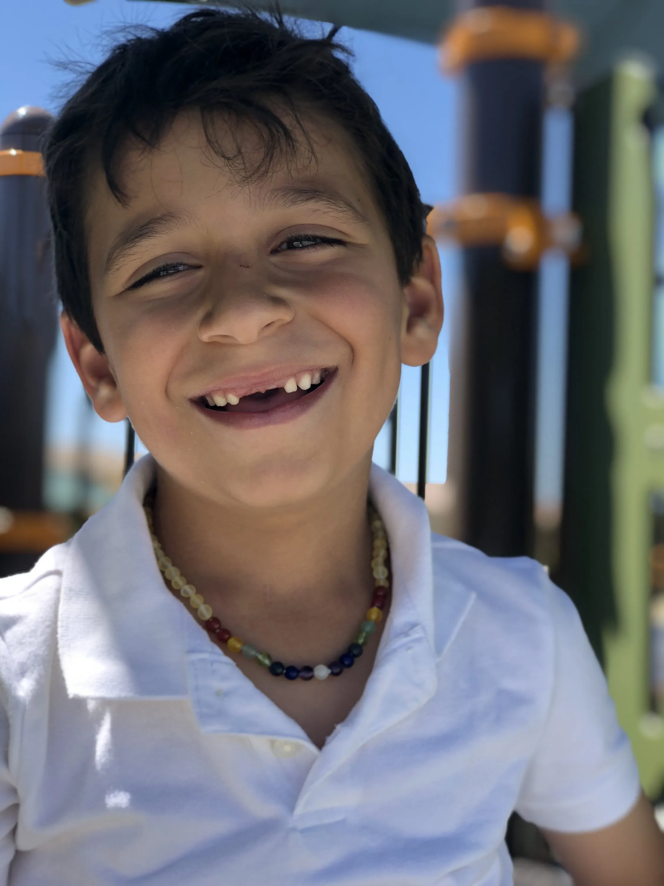 Boost Immune System with Rainbow Amber Necklace for Kids