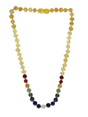 Boost Immune System with Rainbow Amber Necklace for Kids