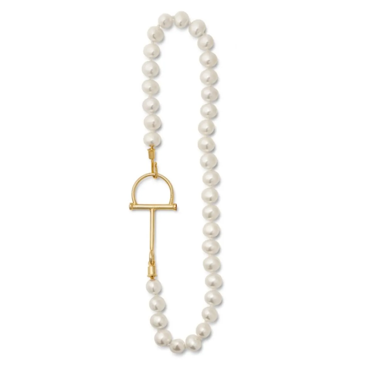 Catherine Canino Classic Equestrian Pearl Necklace