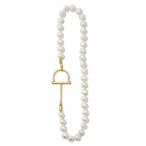 Catherine Canino Classic Equestrian Pearl Necklace
