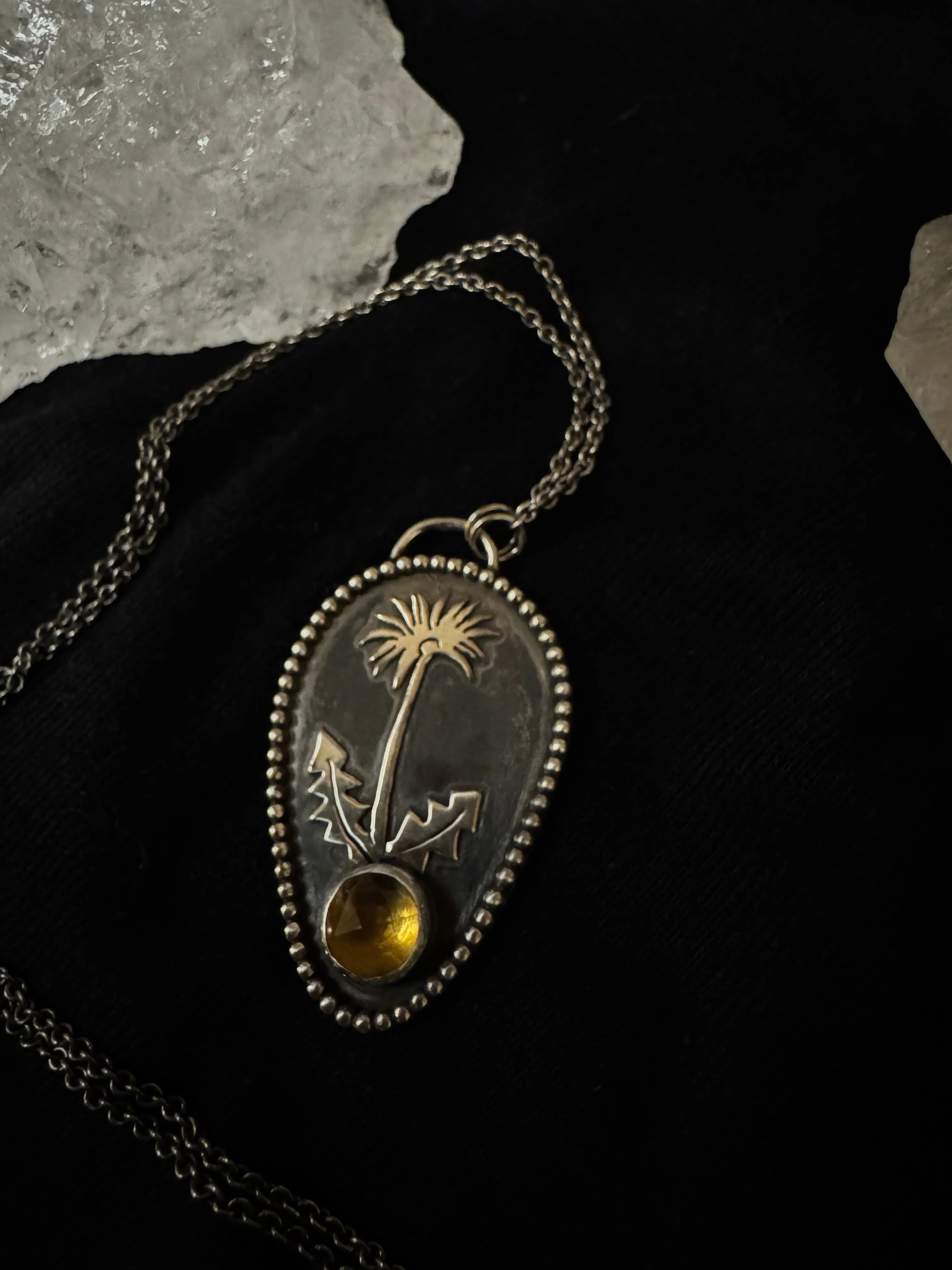 Dandelion Pendant Necklace