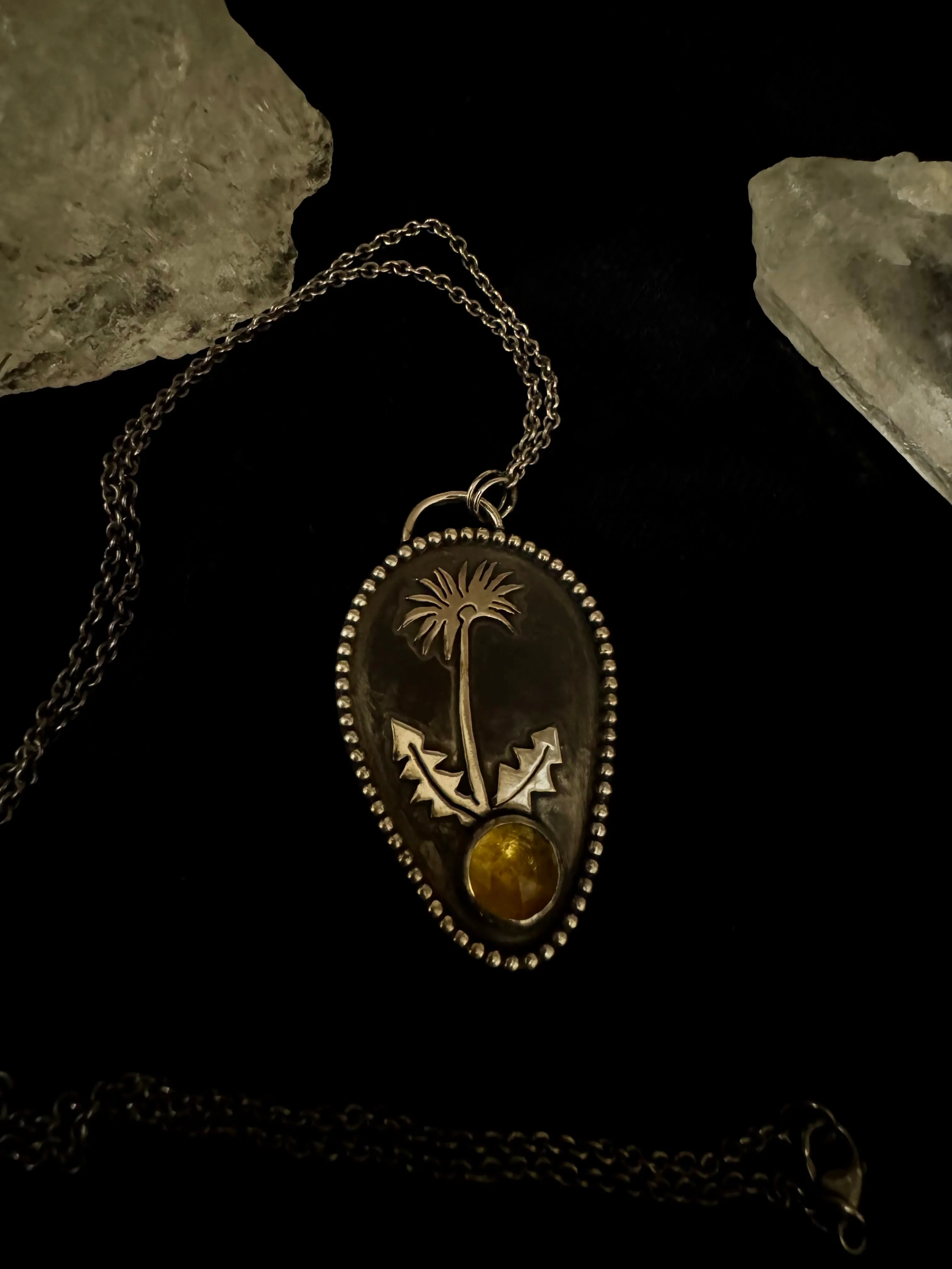 Dandelion Pendant Necklace