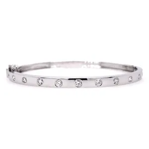 Diamond Hinged Cuff Bracelet