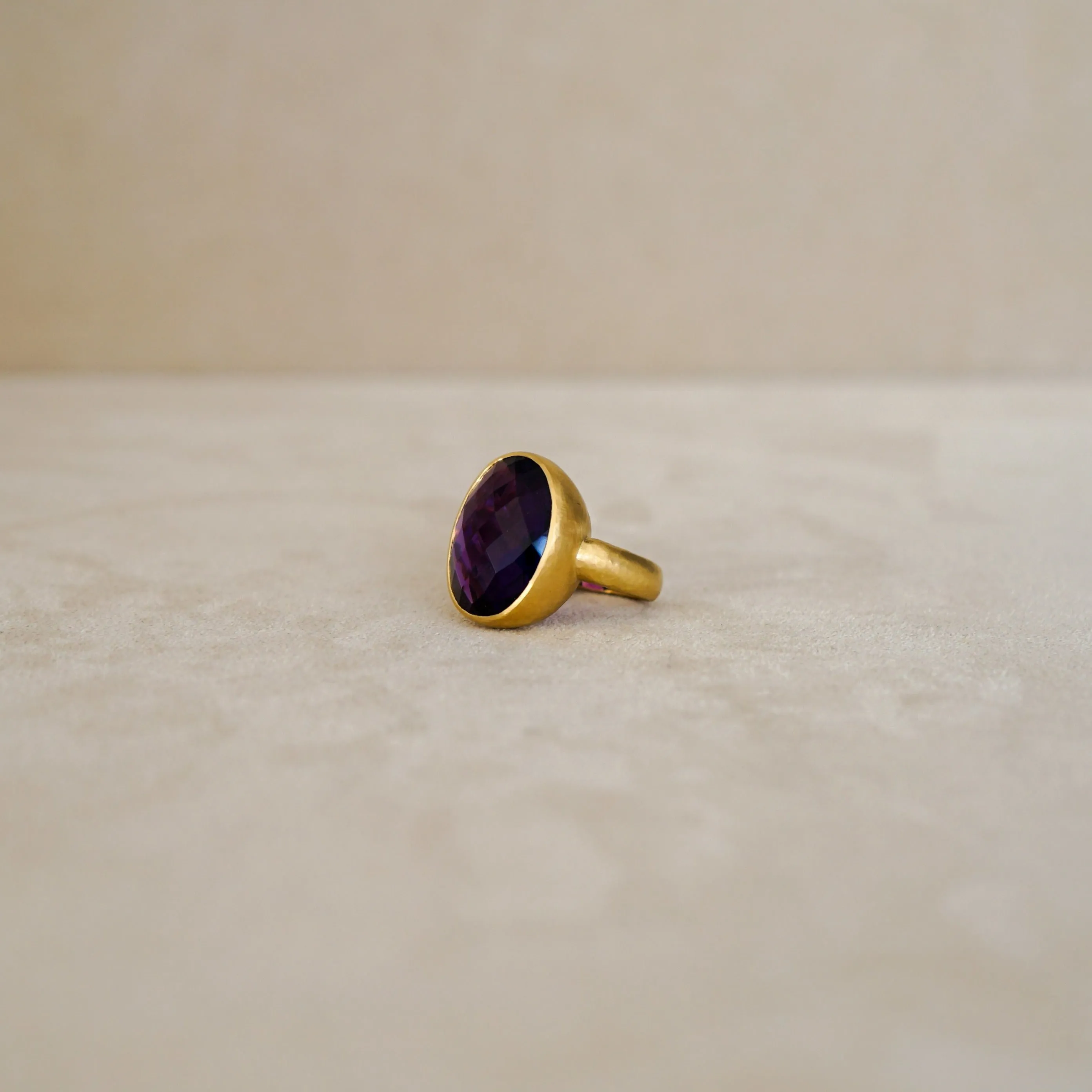 Faceted Amethyst Ring