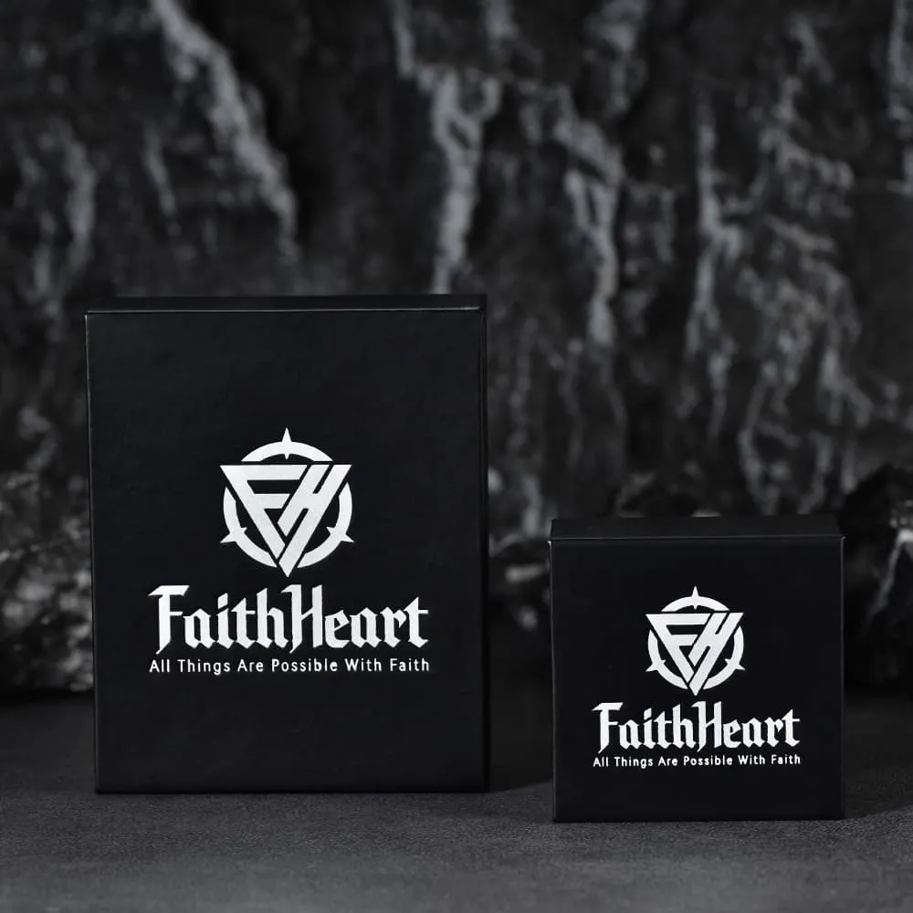 FaithHeart Norse Viking Thor's Hammer Necklace Mjolnir Pendant for Men