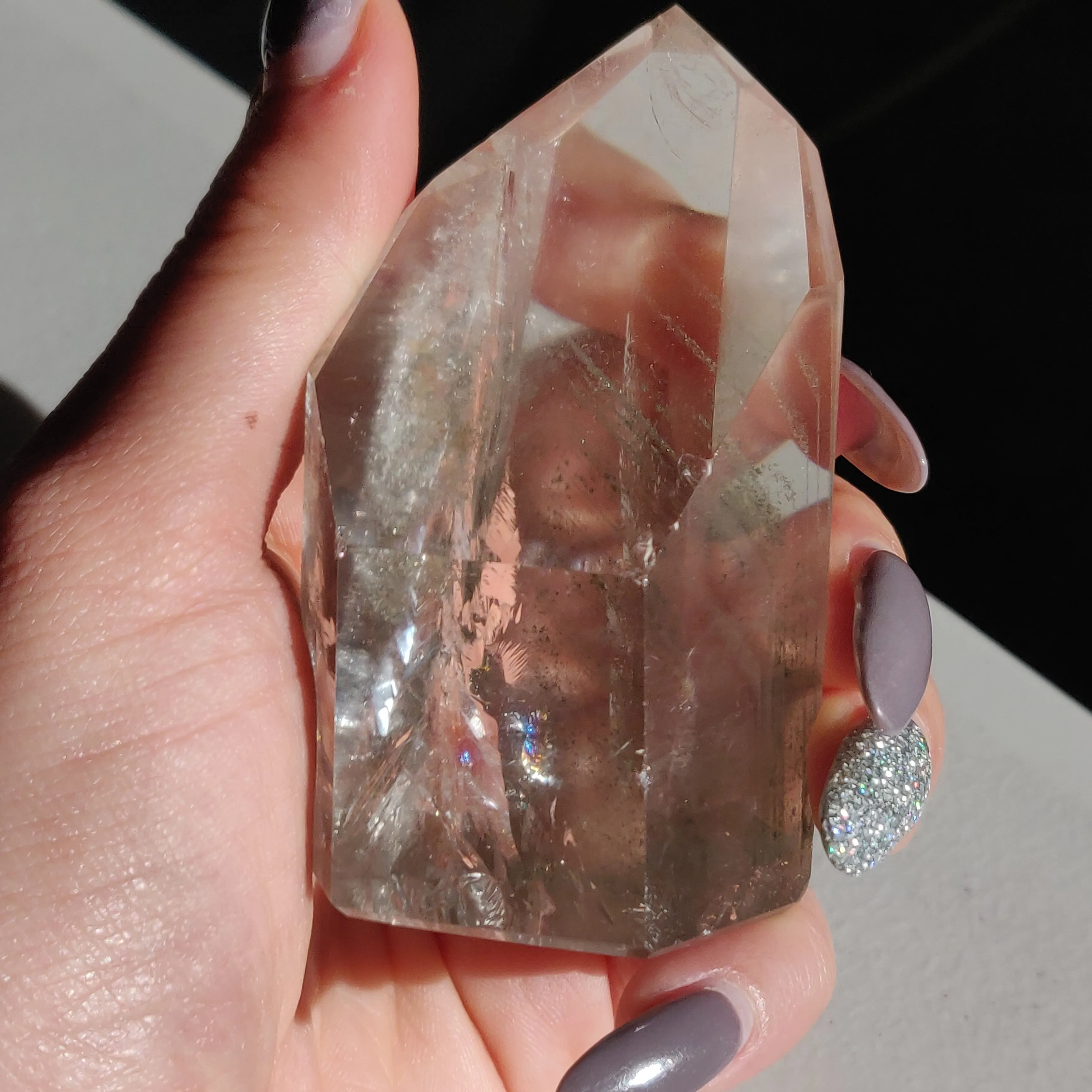 Garden Quartz Point, Lodolite Point (#5)