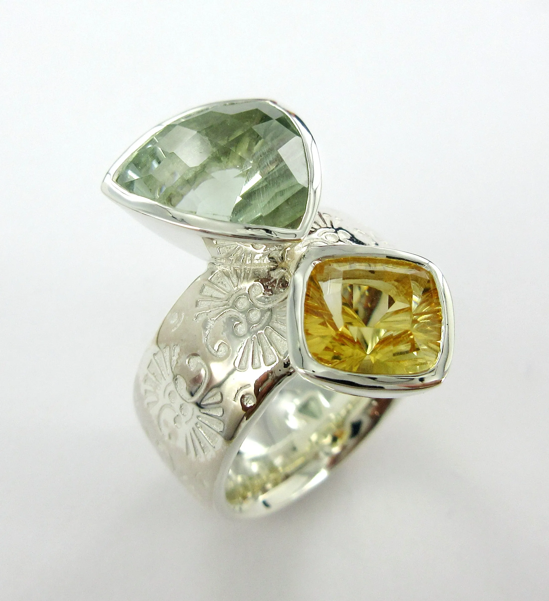 Gemstone Pattern Ring Ai162