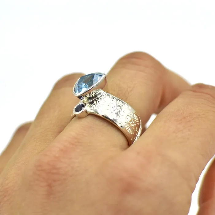 Gemstone Pattern Ring Ai162