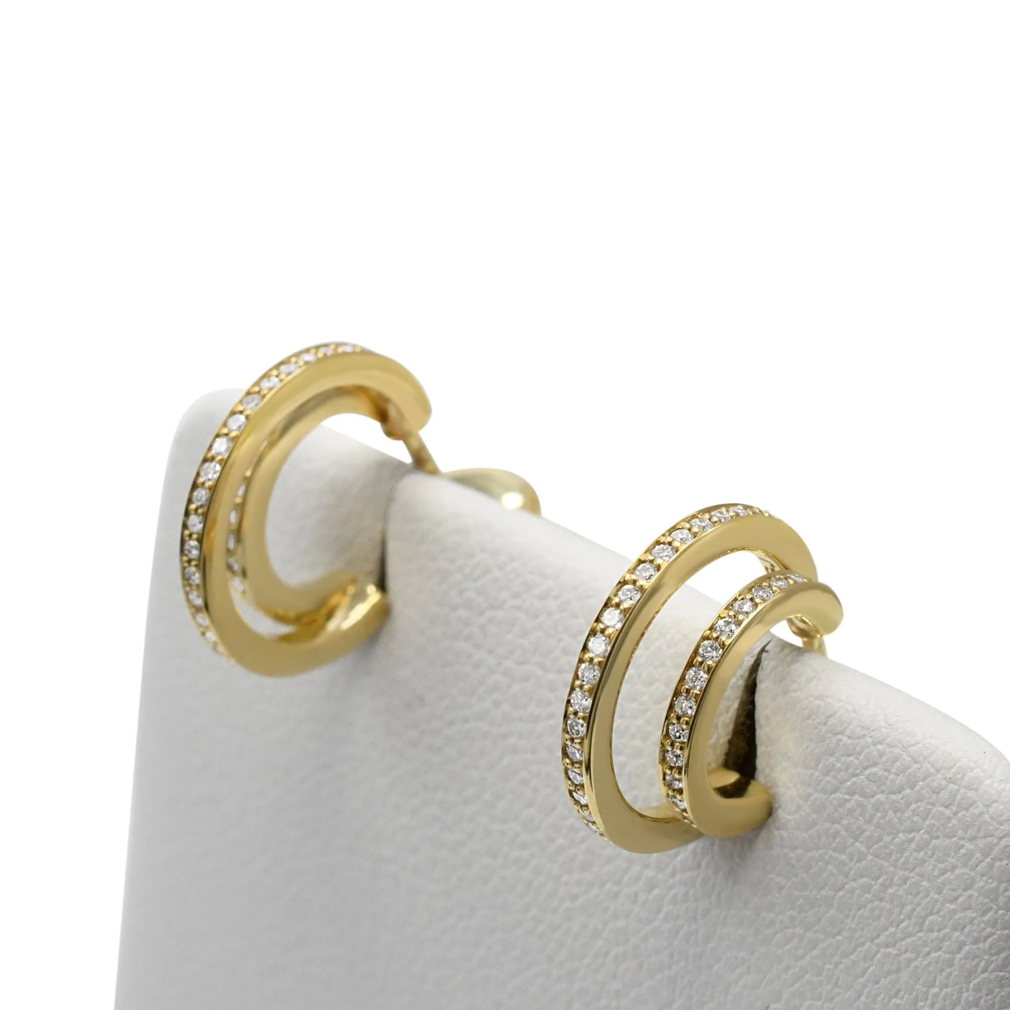 Georg Jensen Diamond Hoop Earrings - 18ct Yellow Gold