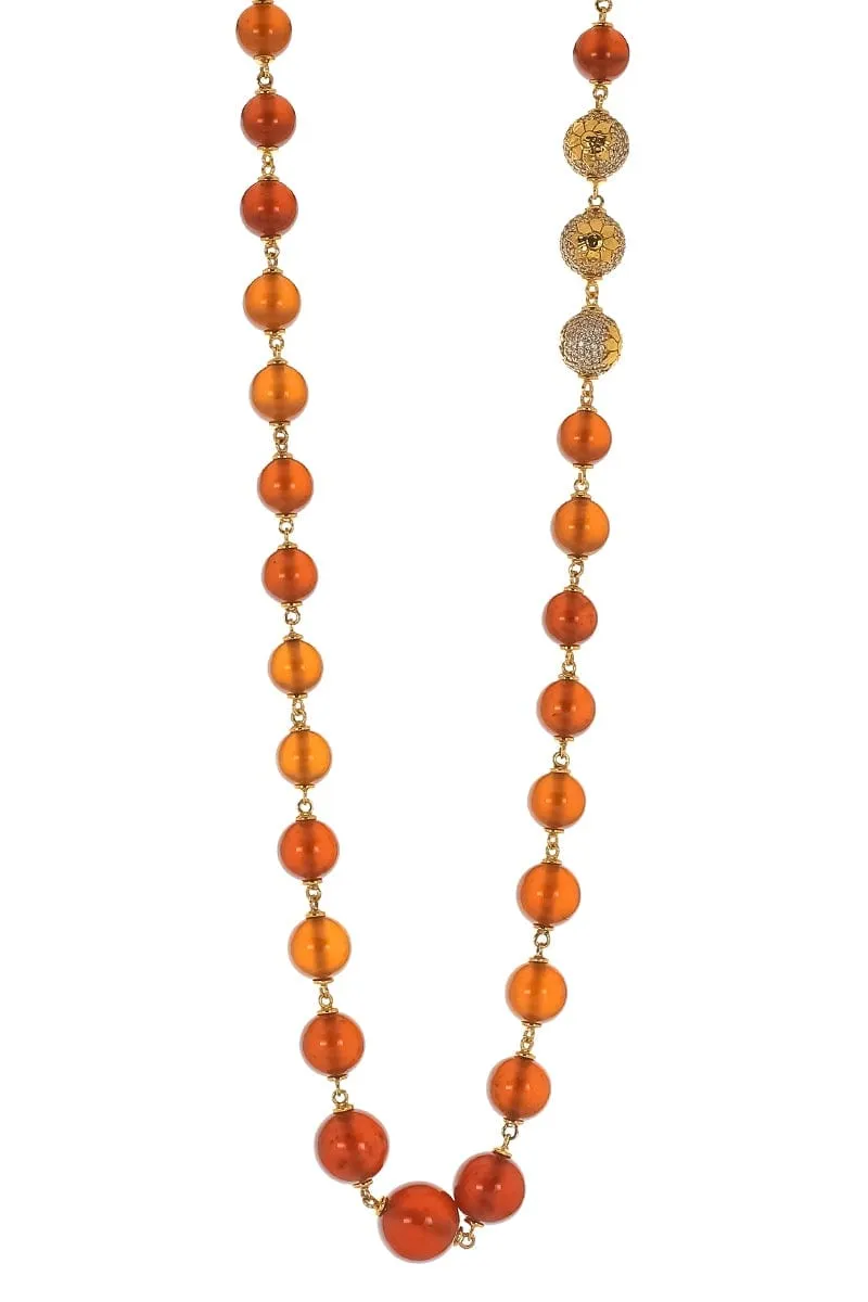 Hessonite Garnet Wrap Necklace