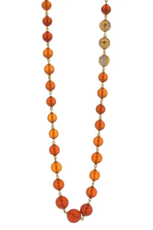 Hessonite Garnet Wrap Necklace