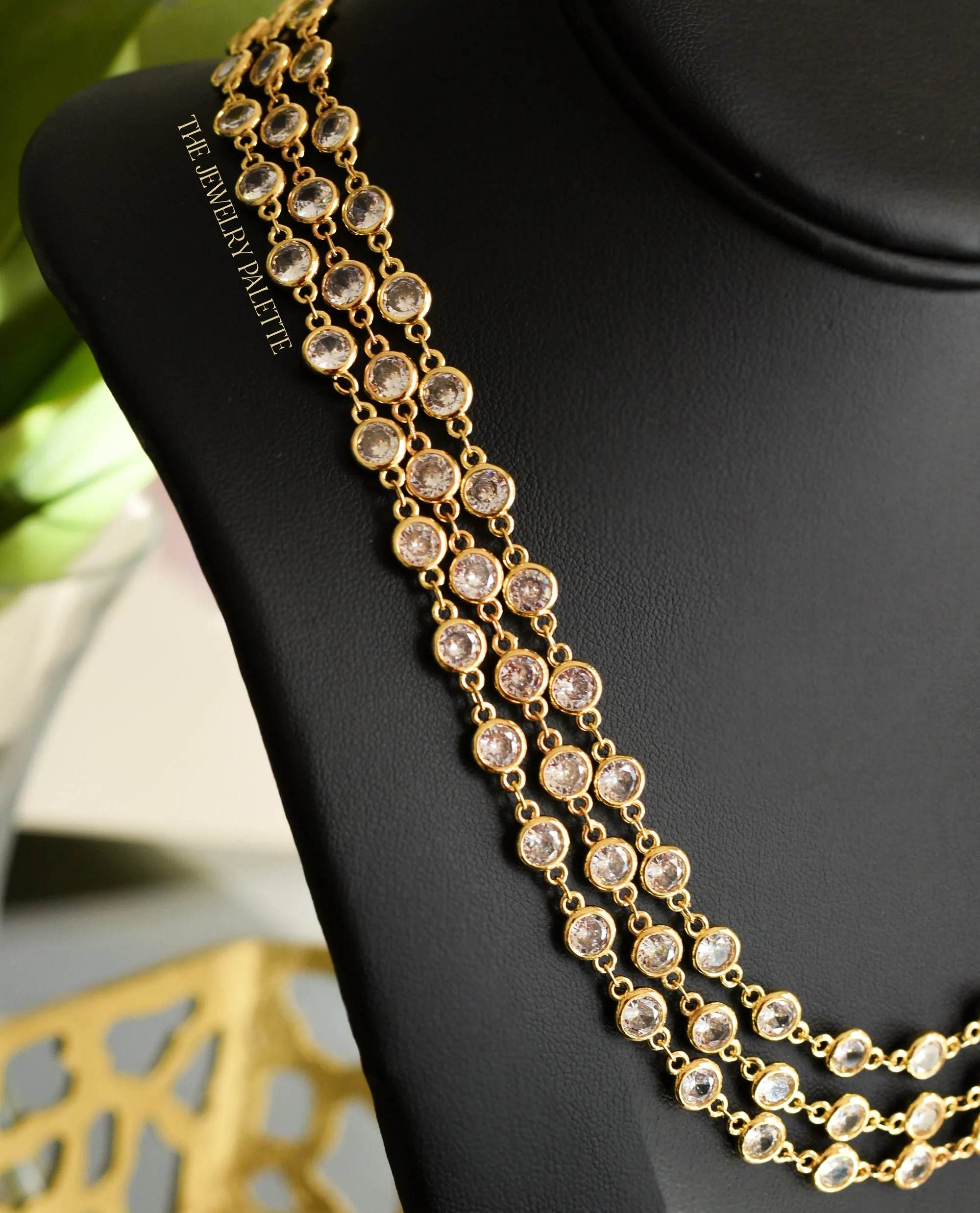 Kiara three tier chain necklace