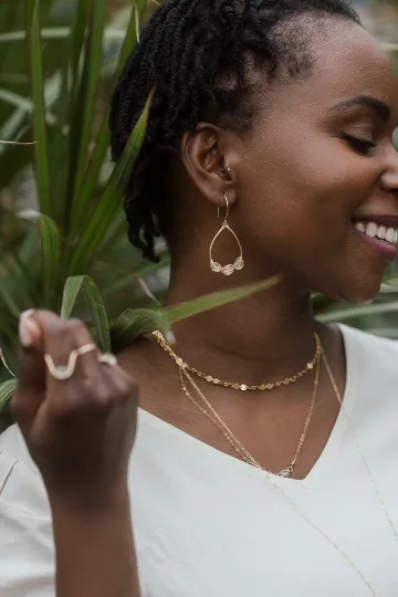 Lilla Green Quartz Dangles