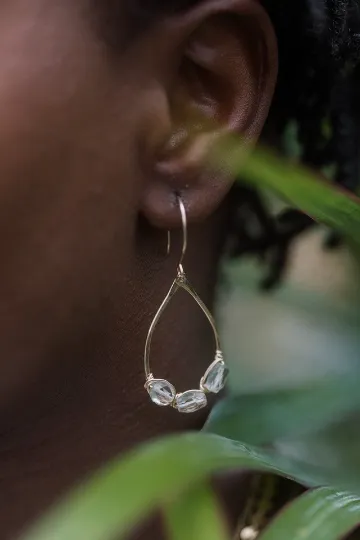 Lilla Green Quartz Dangles
