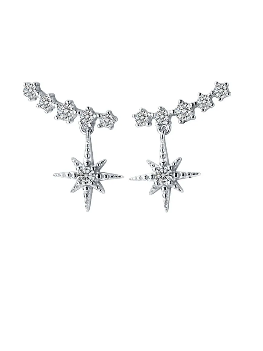 Majestic Star Silver Earrings