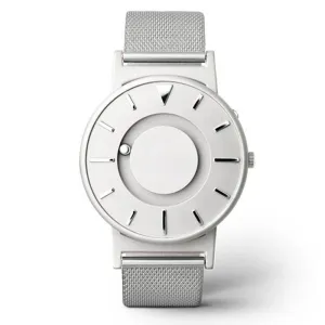 Mesh Quartz Watch without Numerals