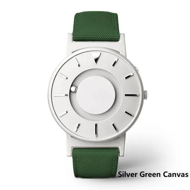 Mesh Quartz Watch without Numerals